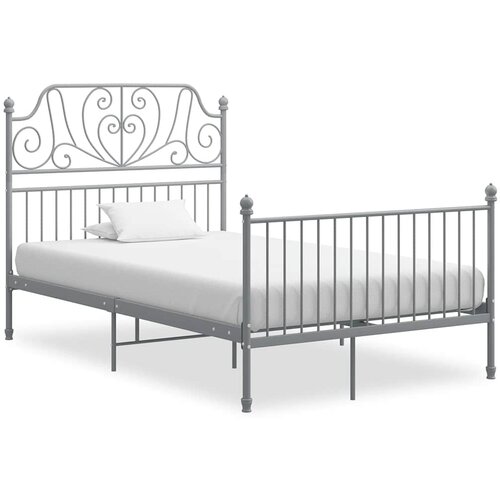  Okvir za krevet sivi metalni 120 x 200 cm Slike