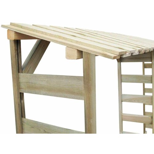  Spremi&amp;scaron;te za drva 300 x 44 x 176 cm od impregnirane borovine Slike