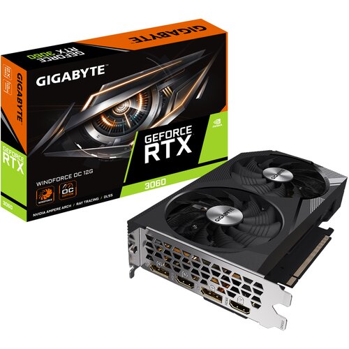 Gigabyte RTX 3060 WF OC 12GB[GV-N3060WF2OC-12GD]12GB; 2xDP, 2xHDMI; Slike