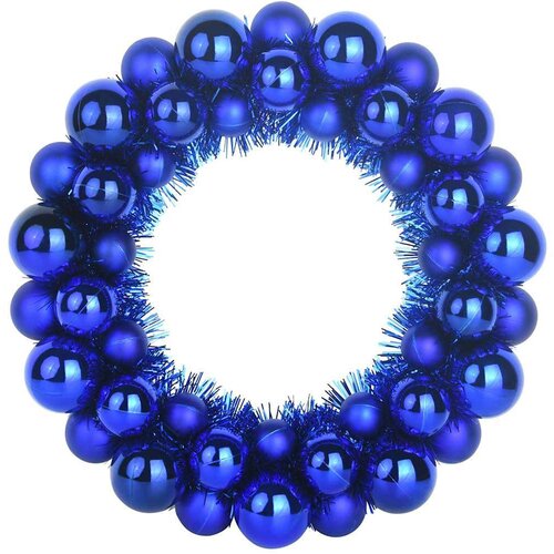 VidaXL Vijenci s božićnim kuglicama 2 pcs Plava 33 x 33 x 7 cm Slike