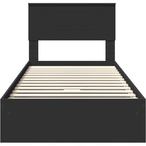  Krevet s od storage Crna 90 x 190 cm Konstruirano drvo Slike