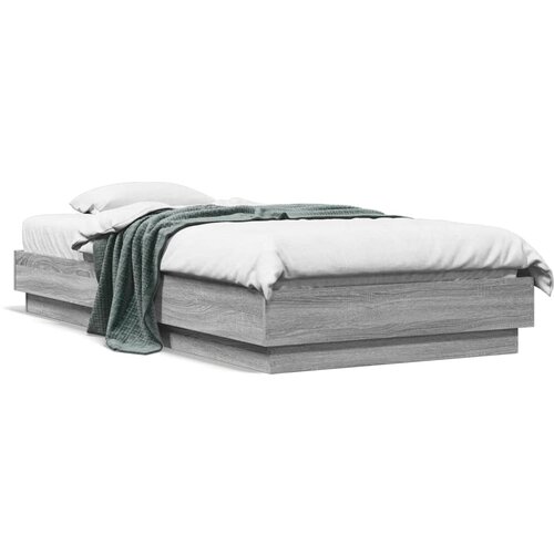 vidaXL Posteljni okvir siva sonoma 75x190 cm inženirski les Cene