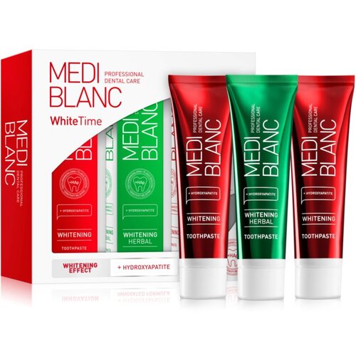 MEDIBLANC Dental Care White Time Set set njege za zube za blistavo bijele zube 3x100 ml Cijene