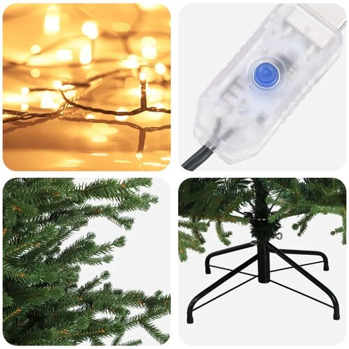  Umjetno božićno drvce s nogom 150 cm 150 LED lampica - 150 cm s LED svjetlima Slike