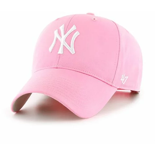 47 Brand Kapa Mlb New York Yankees boja: ružičasta, s aplikacijom