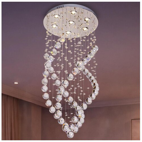  LED kristalna plafonska svetiljka NAURU LED/24W/230V prečnik 40 cm sjajni hrom + daljinski upravljač Cene