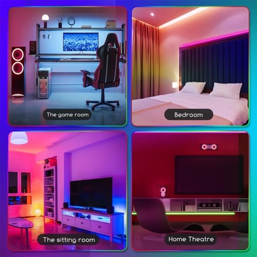 Aigostar led rgb prigu&amp;scaron;iva traka 5m LED/24W/12/230V IP65 + daljinski upravljač Slike
