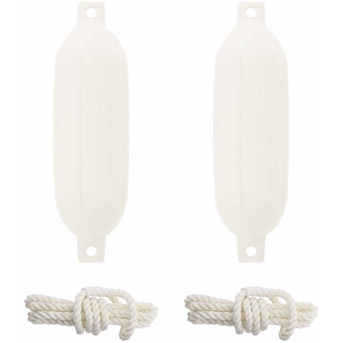  Odbojnici za čamce 2 kom. &amp;Oslash; 16 x 58 cm Bijela PVC Slike