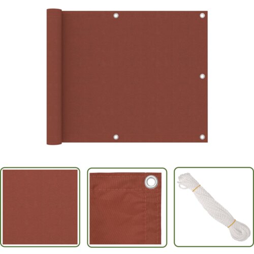  The Living Store Balkonsko platno terakota 75x500 cm oksford blago - Balkonsko Platno, (21742344) Cene