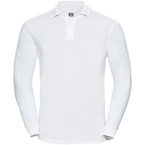 RUSSELL White Long Sleeve Polo Shirt Cene
