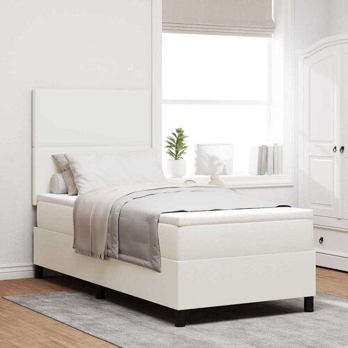  LED Box Spring Krevet s uzglavljem Krema i bijela 80 x 200 cm Cene
