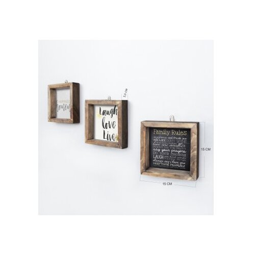 Evila Originals UKZM023 Dekorativna slika, 15x15cm, 3 komada Slike