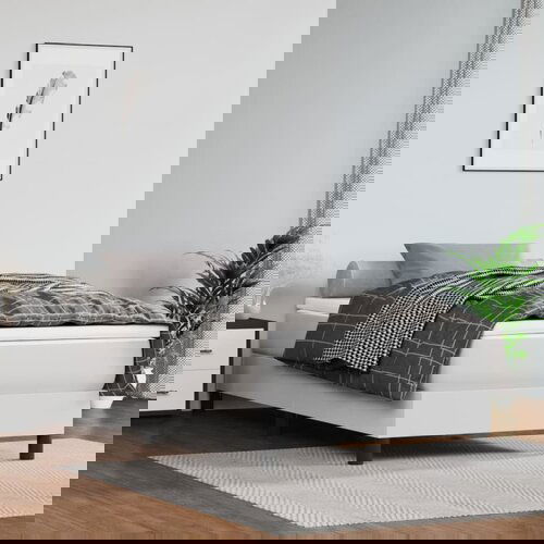 vidaXL Okvir za krevet s oprugama Bijela 90x190 cm od umjetne kože Cijene