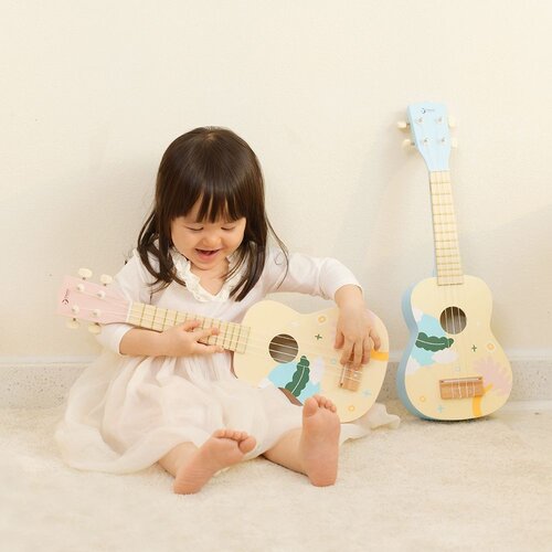 Classic World Klasična svjetska drvena ukulele gitara za djecu plava Slike