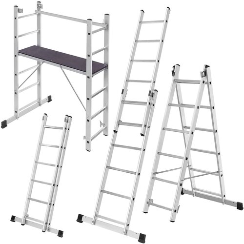 KADAX Mini aluminijasti oder 2x6 stopnic zložljiva delovna plo&scaron;čad lestev 3v1, (5000346201) Cene