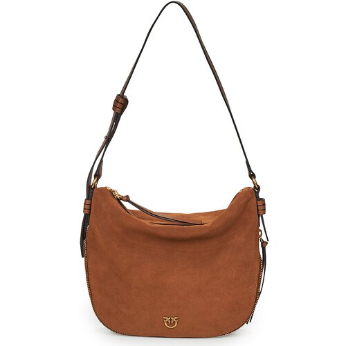 Pinko Torbice za na ramo HOBO ZIP AROUND CLASSIC SUEDE + VITELLO SETA Kostanjeva Slike