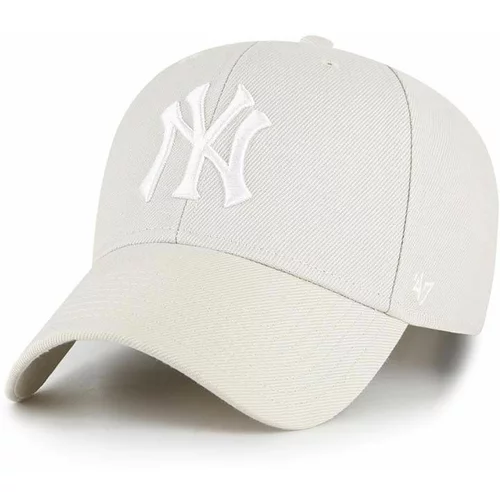47 Brand Kapa sa šiltom s dodatkom vune MLB New York Yankees boja: bež, s aplikacijom