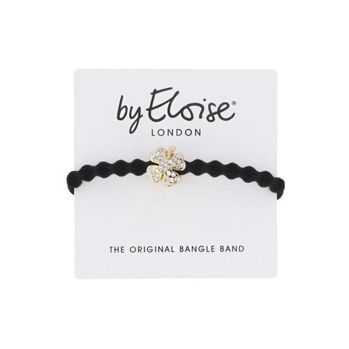 By Eloise London Bling Charms Gold Diamant&eacute; Clover Leaf elastika za lase Cene