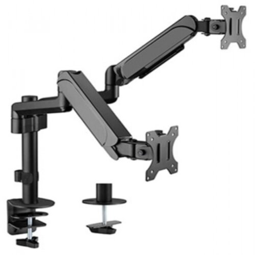 Gembird Adjustable desk 2-display mounting arm, 17”-32”, up to 9 kg Cene