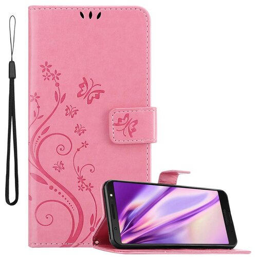 Cadorabo Motorola MOTO G6 PLUS v klasična zlata - ovitek v cvetličnem dizajnu z magnetnim zapiranjem, stoječo funkcijo in režami za kartice, (20564680) Cene