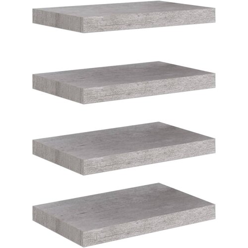 Maison Chic 4 kosi Stenske Police - Viseče police betonsko sive 40x23x3,8 cm MDF, (21758739) Slike