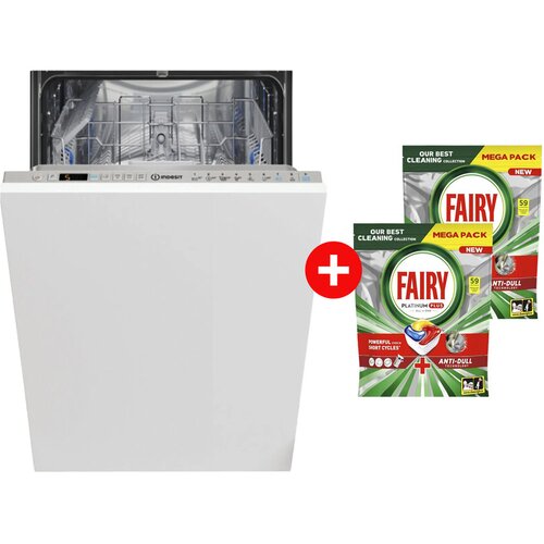 Indesit Ugradna ma&scaron;ina za sudove DSIO 3M24 C S + Fairy Kapsule za pranje sudova Platinum Plus Lemon x 2 pakovanja Cene