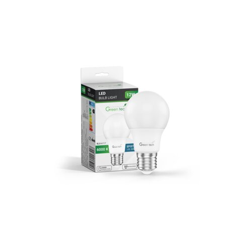  LED žarulja Green Tech 12W, 6000K, E27, A60, Flux: 1200 lm, IP40, Epistar chip Cene