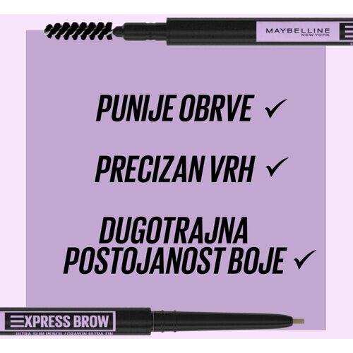 Maybelline New York Express Brow Ultra Slim&amp;nbsp;olovka za obrve 5.5 Cool&amp;nbsp;brown Slike