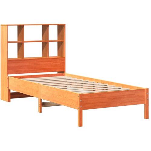  Krevet s regalom za knjige bez madraca 75 x 190 cm od borovine Slike