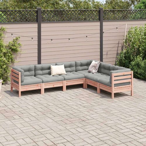 VidaXL 6-dijelni set vrtnih sofa od duglazije i jelovine s jastucima Slike