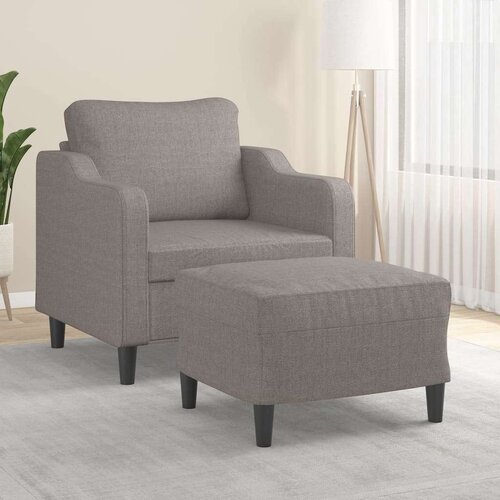vidaXL Fotelj s stolčkom za noge taupe 60 cm blago, (20910079) Cene