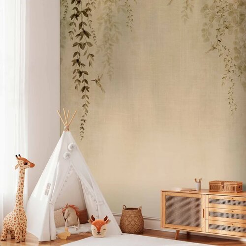  Foto tapeta - Beige Hummingbirds 150x105 Premium Slike