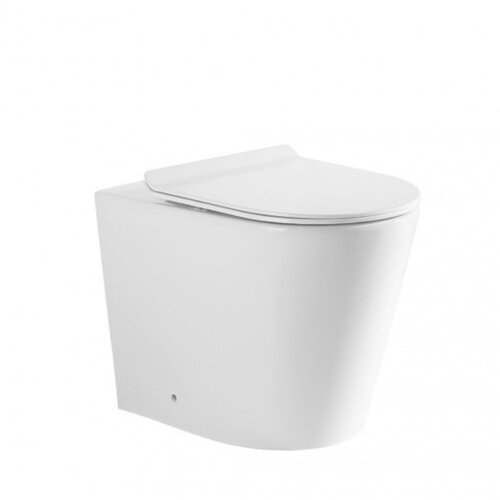 Inter Ceramic wc set podna wc &amp;scaron;olja bez ivice zidni odvod sa daskom soft close bela Slike