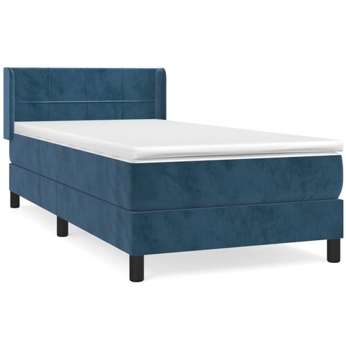Maison Chic Box spring postelja - Vzmetna postelja z vzmetnico temno modra 100x200 cm žamet SL7901, (21901962) Slike