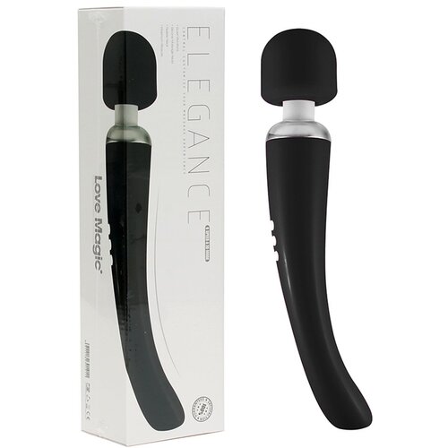 Love Magic Elegance Wand - punjivi vibrator za masažu (crni) Cijene