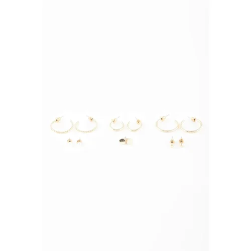 Defacto Women's 6-Piece Gold Earrings