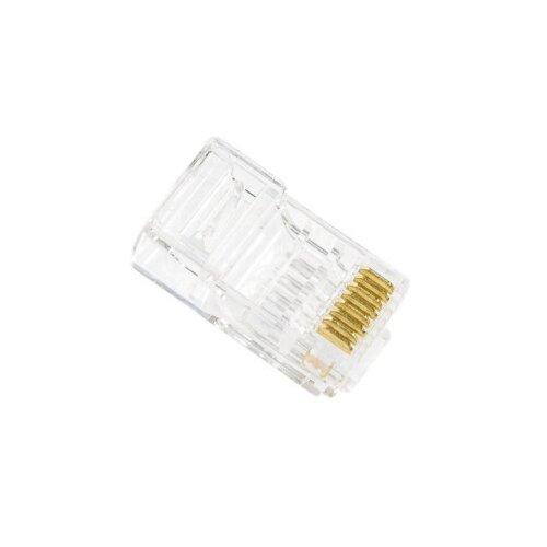 Exeshop Konektor RJ45 sa pozlaćenim pinovima (3 zuba) UTP cat.6 - 100 kom. ( RJ45-011 ) Slike