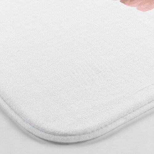 Douceur d int&amp;eacute;rieur Belo-rožnata kopalni&amp;scaron;ka preproga za WC 45x45 cm Jayana &amp;ndash; Slike
