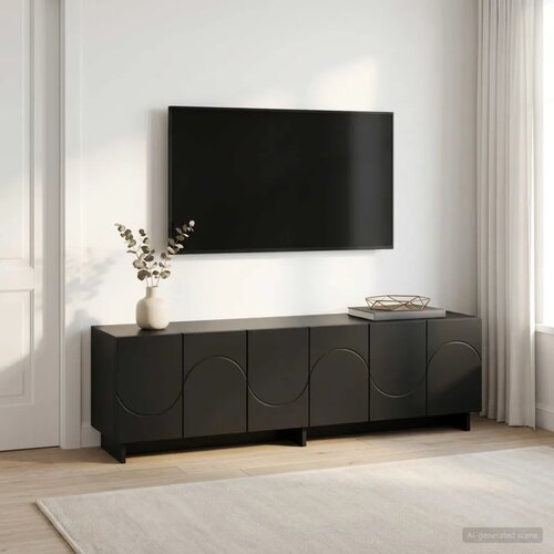  TV stalak 140 x 34 5 x 40 cm Crna Konstruirano drvo - Crna 140 x 34 5 x 40 cm Cene