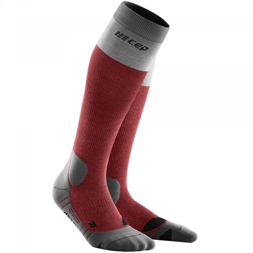 Cep Women's Compression Knee-High Socks Hiking Light Merino Berry/Grey Cene