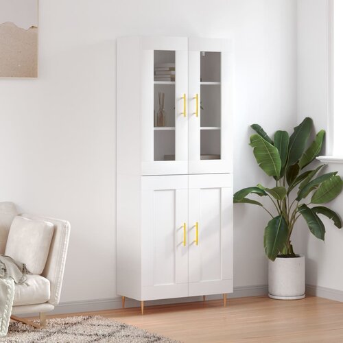 The Living Store Visoka omara bela 69,5x34x180 cm inženirski les - Visoka Omara, (21431074) Slike
