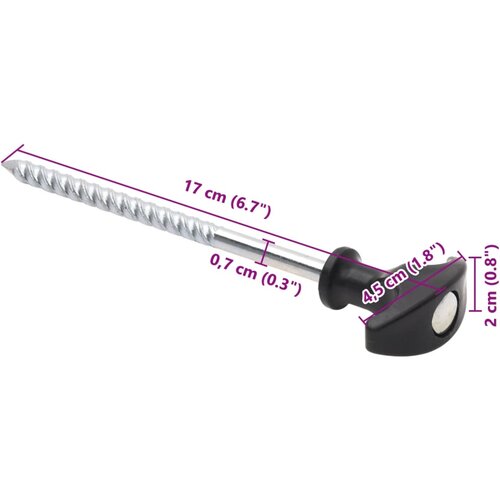  Klinovi za &amp;scaron;ator 24 kom 17 cm &amp;Oslash; 7 mm od pocinčanog čelika Slike
