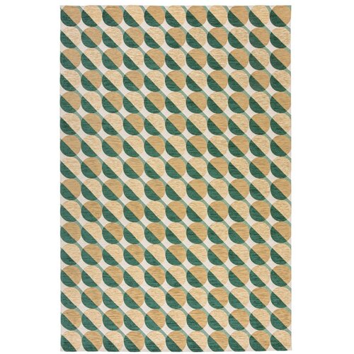 Flair Rugs rumena/zelena preproga 155x230 cm carlos circle geo – Cene
