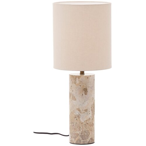 Kave Home Bež mramorna stolna lampa s tekstilnim sjenilom (visina 54 cm) Raze – Cijene