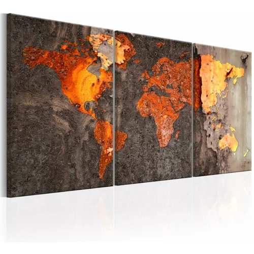  Slika - World Map: Rusty World 120x60