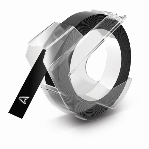 Dymo 3D Label Tape 9 mm x 3 m Plastic glossy black Slike