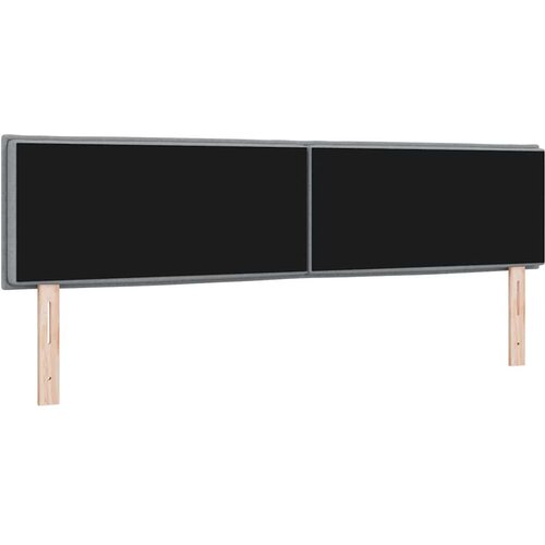  LED glava kreveta s LED trakama Svijetlo siva 180 cm tkanina Slike