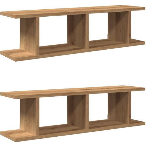 Maison Chic 2 kosi Stenske Police - Viseče police artisan hrast 75x18x20 cm inž. les, (21793764) Slike