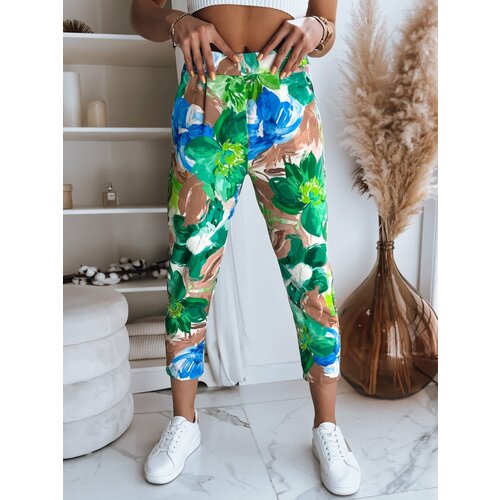 DStreet Women's trousers FLOWER GARDEN green Slike