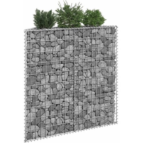 vidaXL trapezna gabionska gredica od pocinčanog čelika 100x20x100 cm Cijene